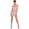 PASSION - FEMME BS090 BODYSTOCKING BLANC TAILLE UNIQUE