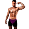 PASSION - BOXER 009 LINGERIE EROTIQUE LILAS/NOIR S/M
