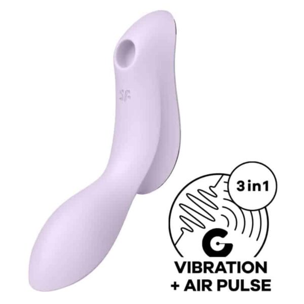 SATISFYER - VIBRATEUR CURVY TRINITY 2 AIR PULSE VIOLETTE