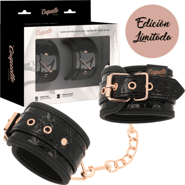 COQUETTE CHIC DESIRE - MENOTTES ÉDITION NOIRE AVEC DOUBLURE EN NÉOPRÈNE