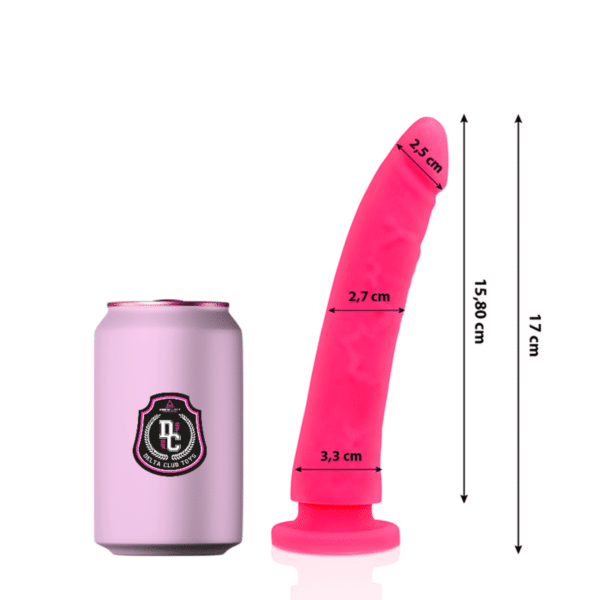 DELTA CLUB - JOUETS DONG SILICONE ROSE 17 CM -O- 3 CM
