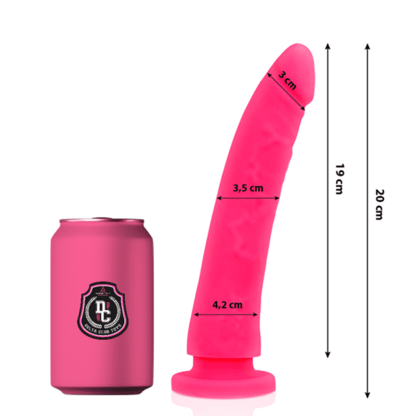 DELTA CLUB - JOUETS DONG SILICONE ROSE 20 CM -O- 4 CM