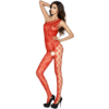 PASSION - FEMME BS036 BODYSTOCKING ROUGE TAILLE UNIQUE