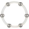 CALEXOTICS - BAGUE EN SILICONE PERLÉE ACIER XL