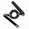 KINK - BÂTON LIP 8 CM AVEC SANGLE EN CUIR NOIR 63 x 2 CM AJUSTABLE 39-58 CM