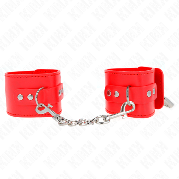 KINK - APPUI-POIGNETS AVEC FERMETURE PAR CADENAS ROUGE AJUSTABLE 16-23 CM X 5
