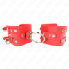 KINK - APPUI-POIGNETS FIXES AVEC ANNEAU ET CLOUS RÉGLABLES ROUGE 17-22 CM X 6